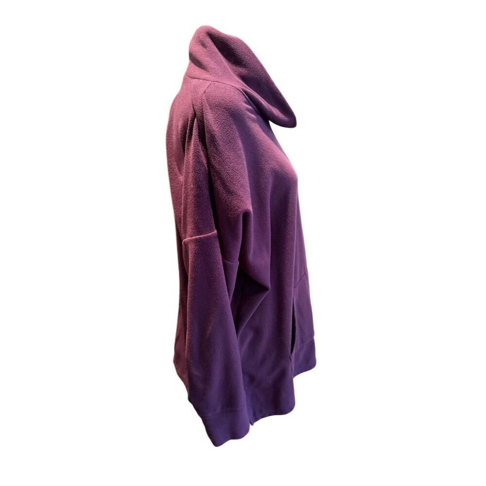 Cuddl Duds Women Burgundy Cowl Neck Hoodie Large - Picture 2 of 5